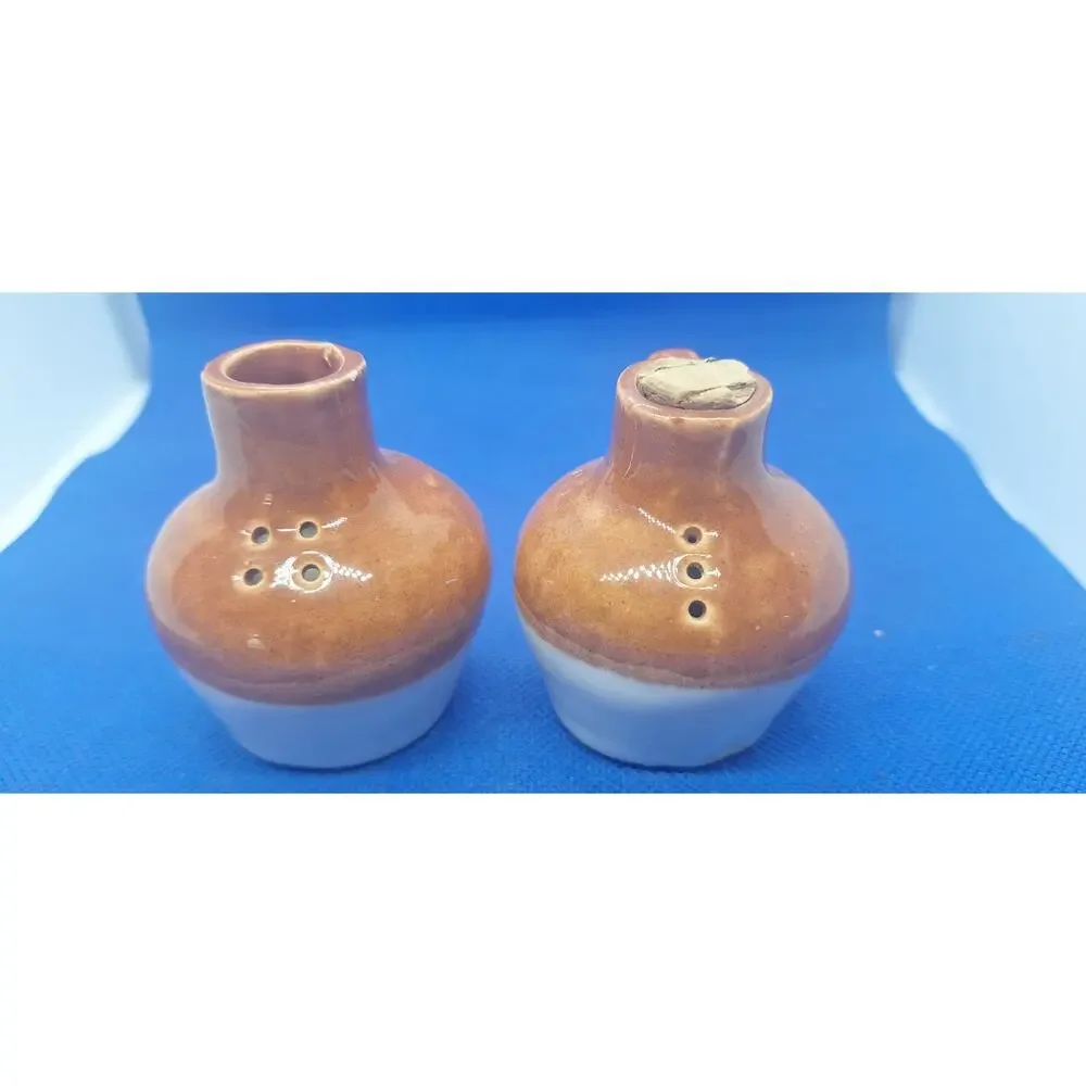 Wood Bowling Ball & Pin & Vintage Jug Salt and Pepper Shakers